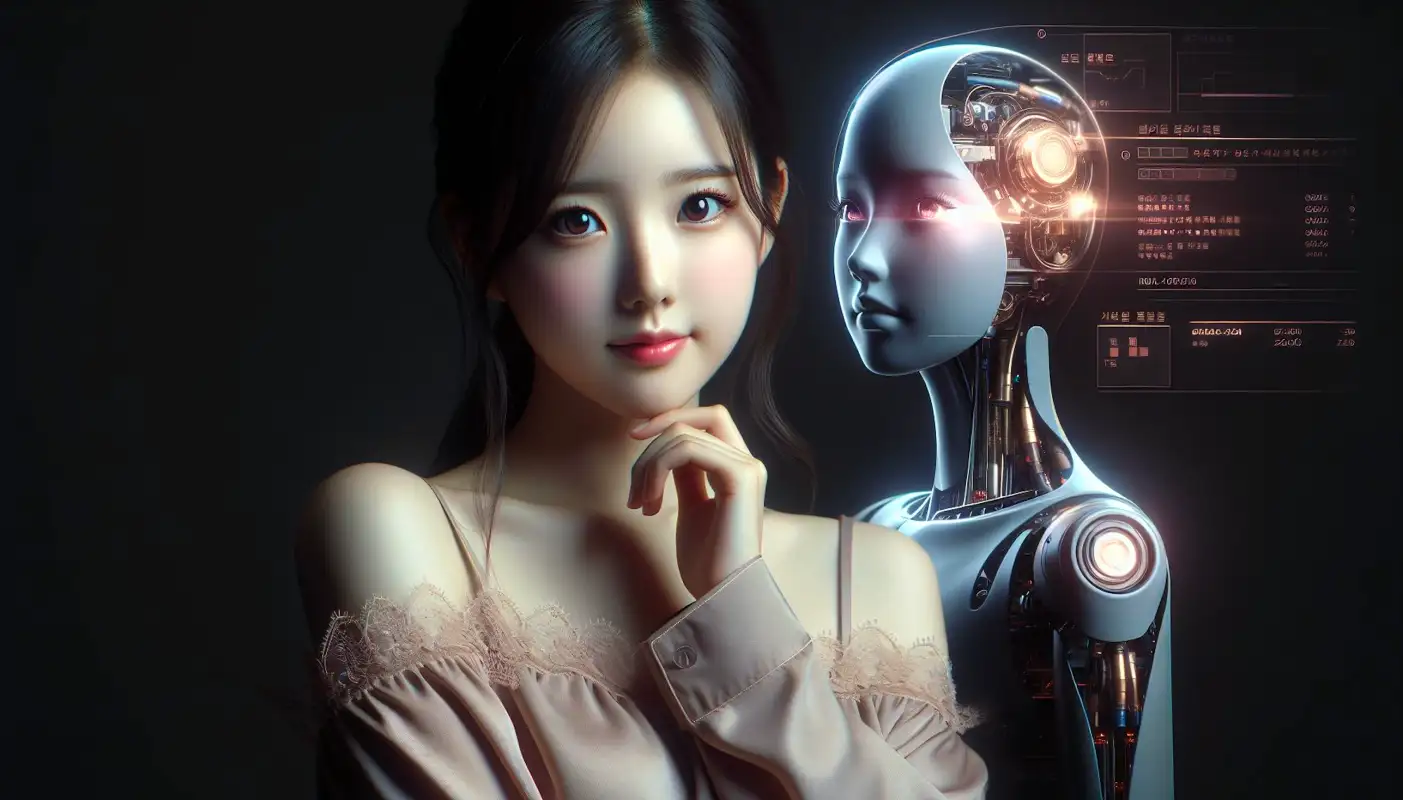 한국-chatgpt-관련주를-알아보는-여성의-모습