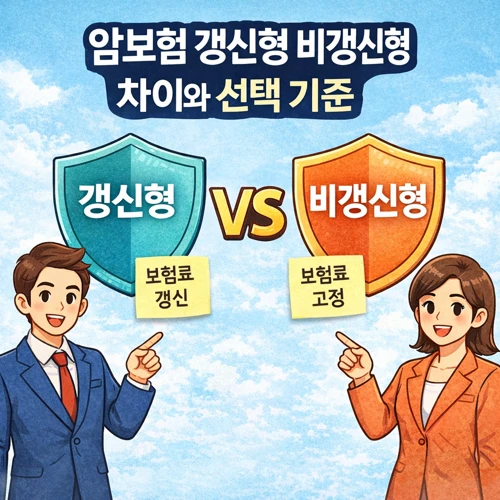 암보험 갱신형 비갱신형 차이 썸네일