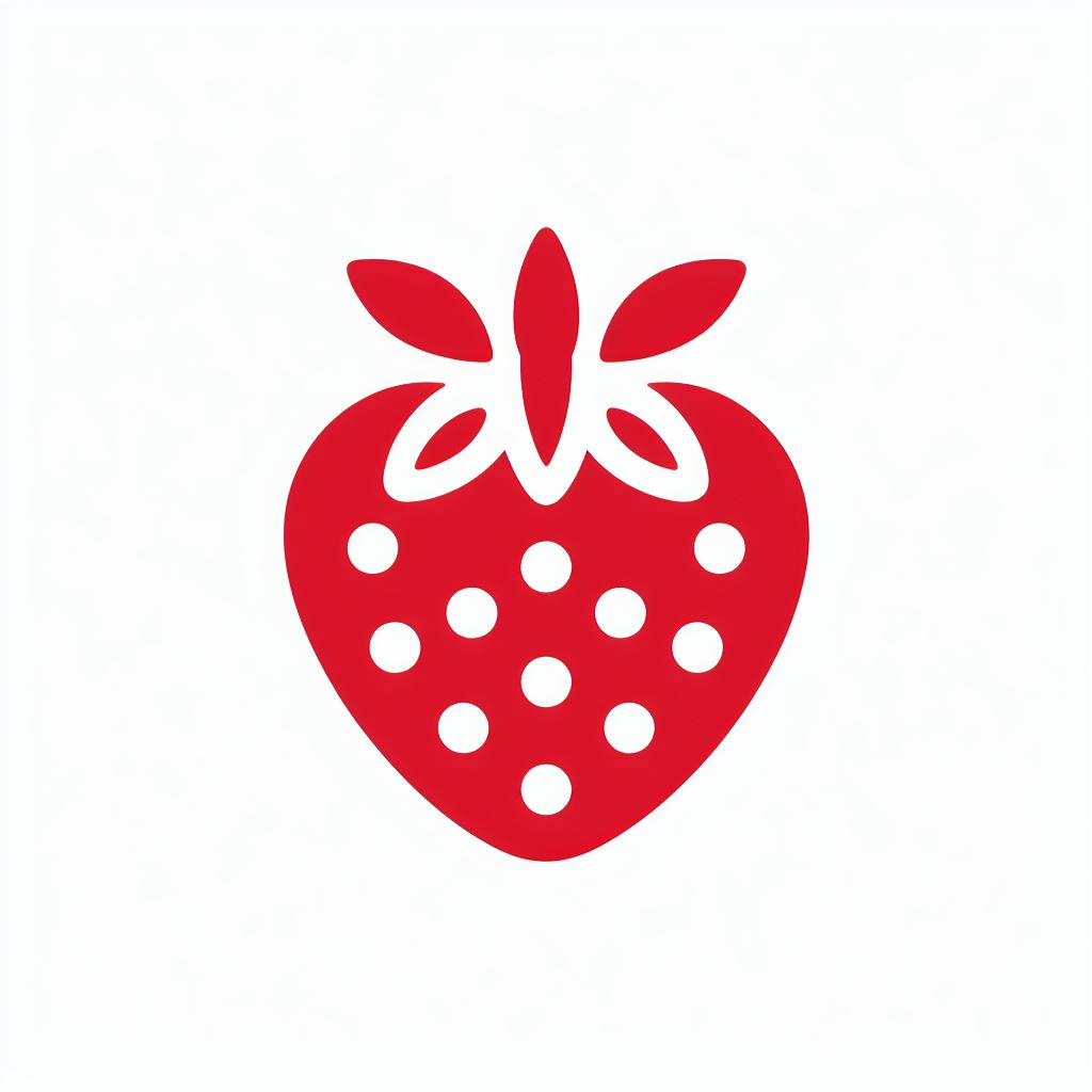 빨간색 딸기 로고 2