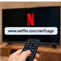 넷플릭스 연령인증(www.netflix.com/verifyage) 접속 화면 썸네일