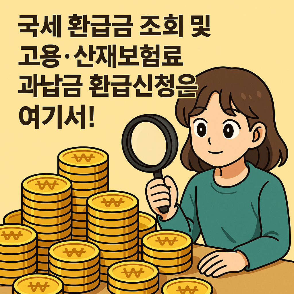 국세 환급금과 고용&middot;산재보험료 과납금, 숨은 환급금 찾기로 간편하게 확인하세요
