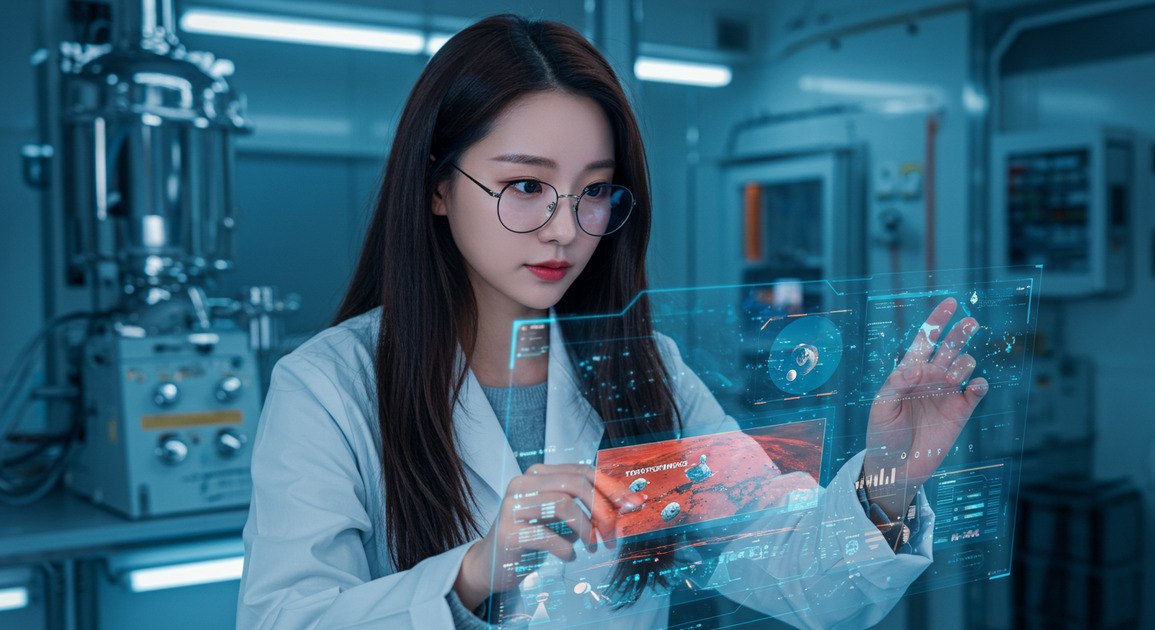 온실가스 조절 기술 연구하는 여성 과학자