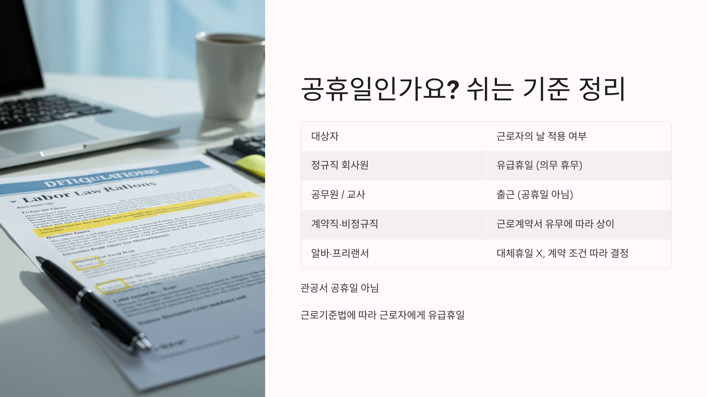 근로자의날 쉬는기준