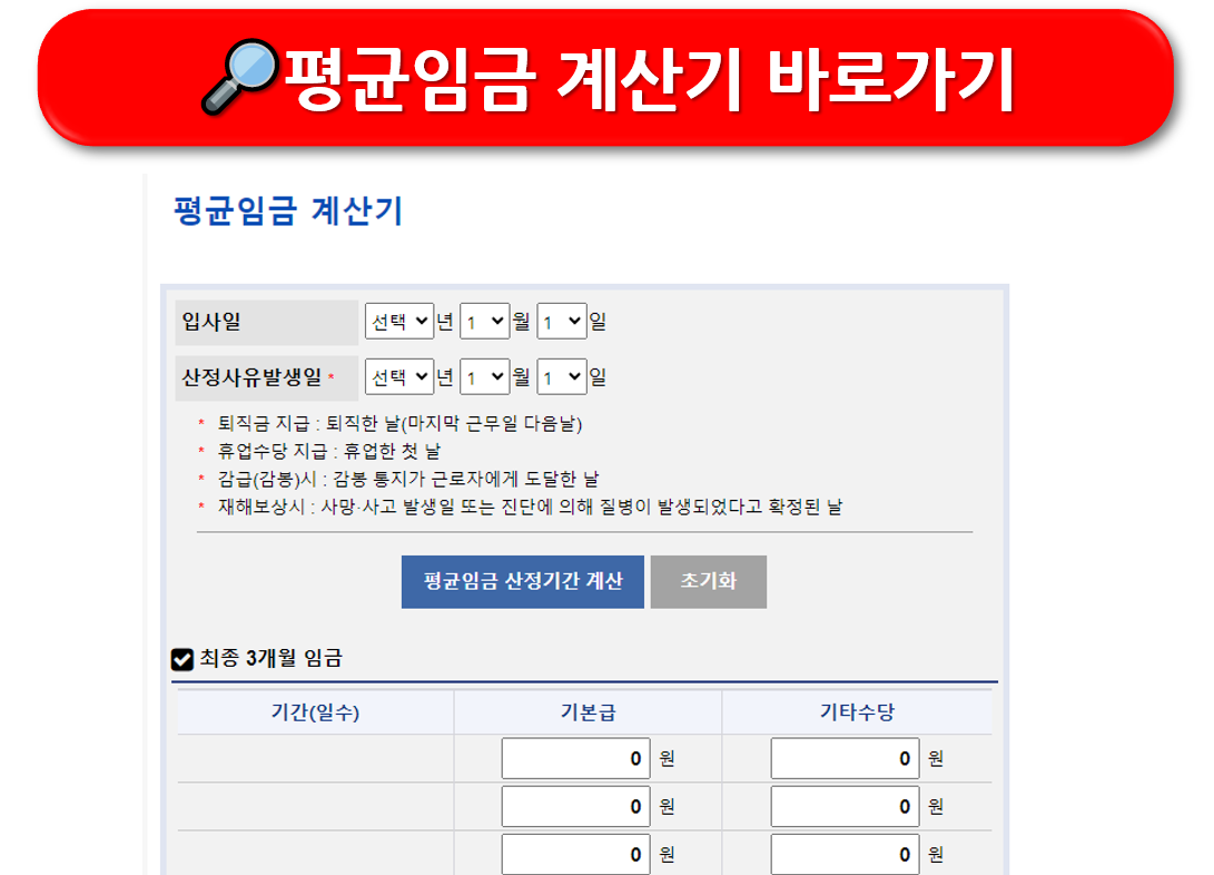 평균임금 계산법 및 활용 방법