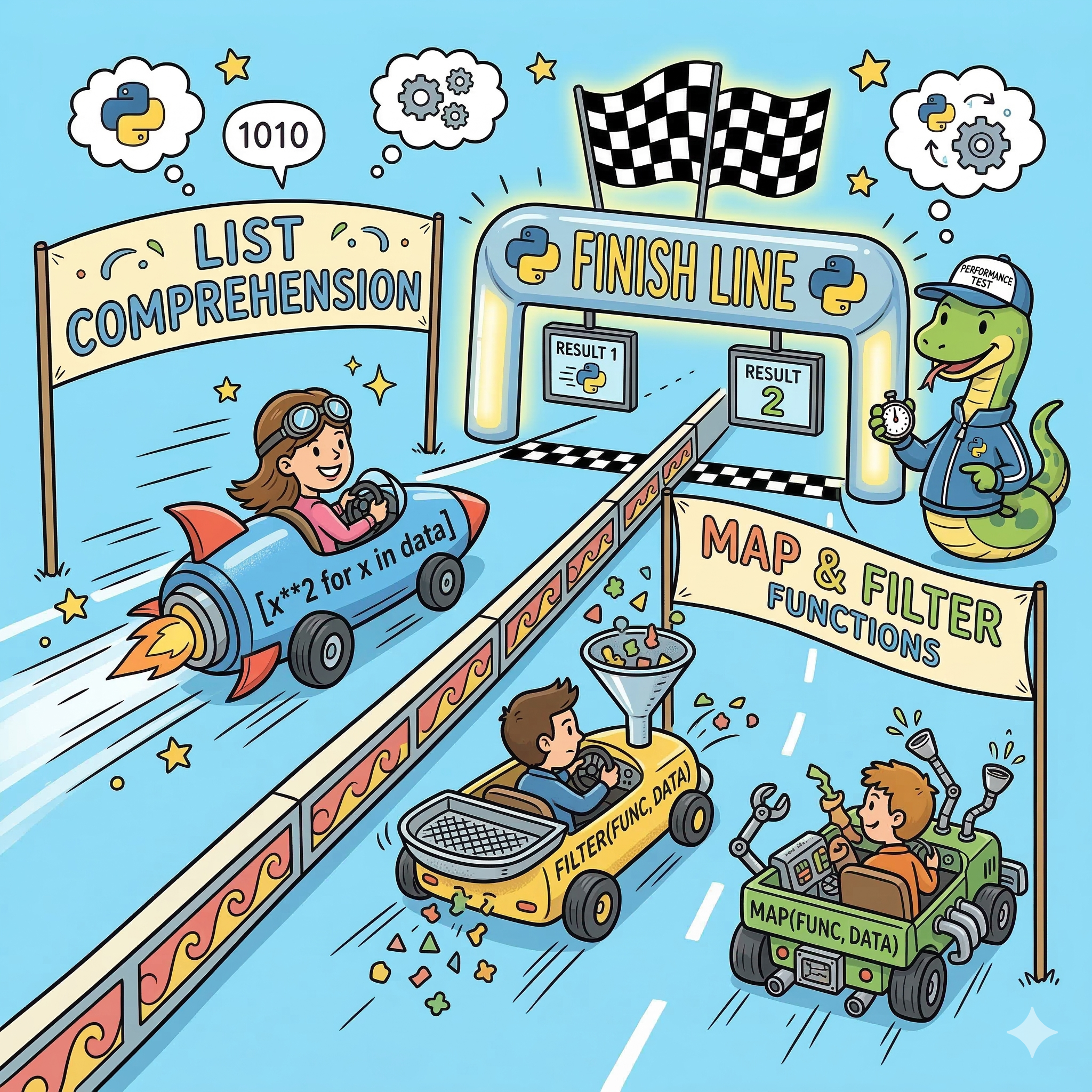 map, filter vs 리스트 컴프리헨션 성능