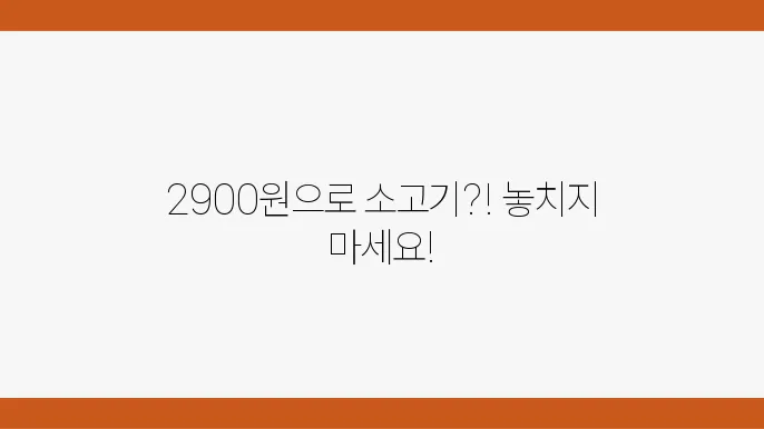 가성비 고기집으로 유명한 곳 - 2900원 소고기 등심 맛집 정보
