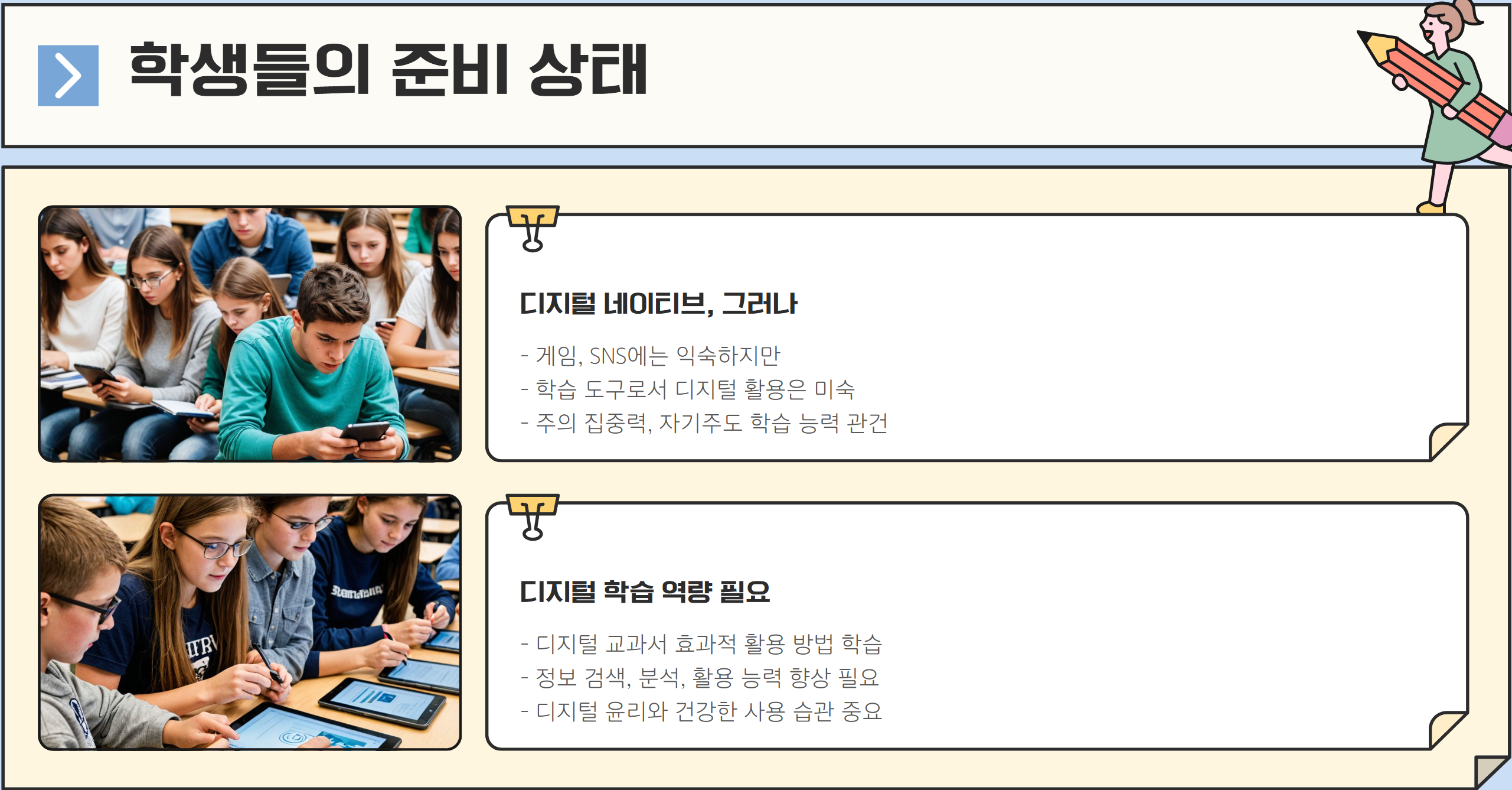 학생들의 준비상태