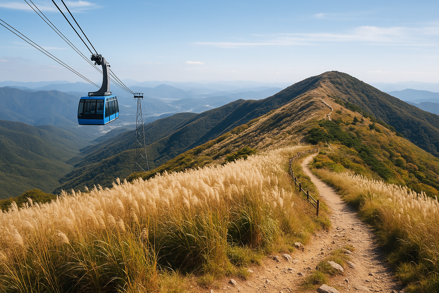 밀양 얼음골 케이블카 풍경 사진