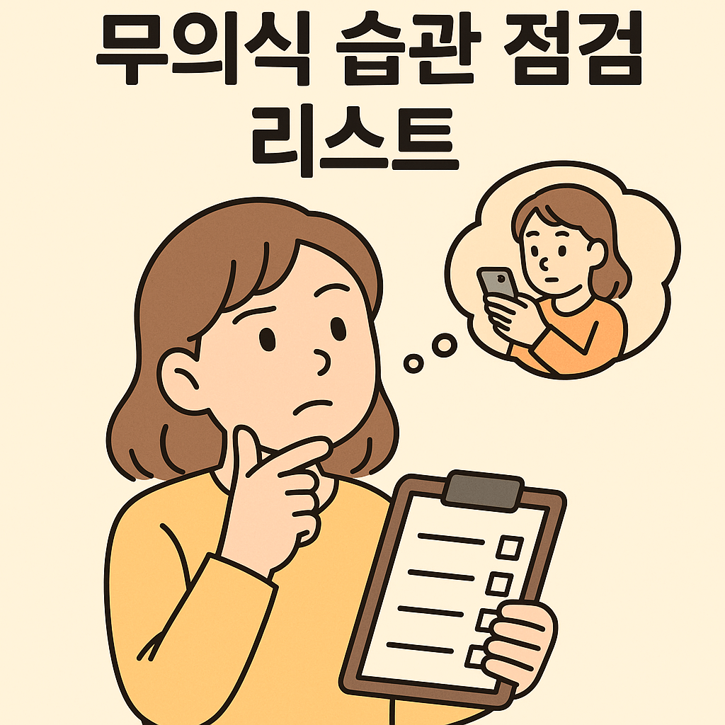 나도 몰랐던 무의식 습관 점검 리스트