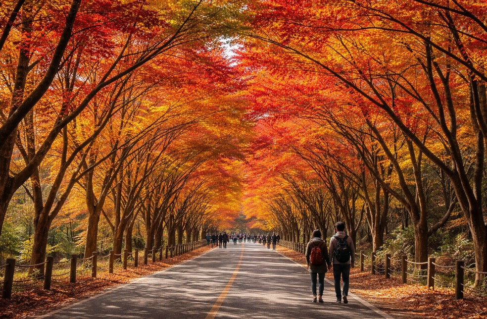 정읍 내장산 단풍터널 전경