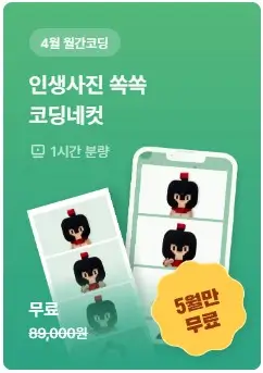 스파르타코딩클럽 인생사진 네컷 강의