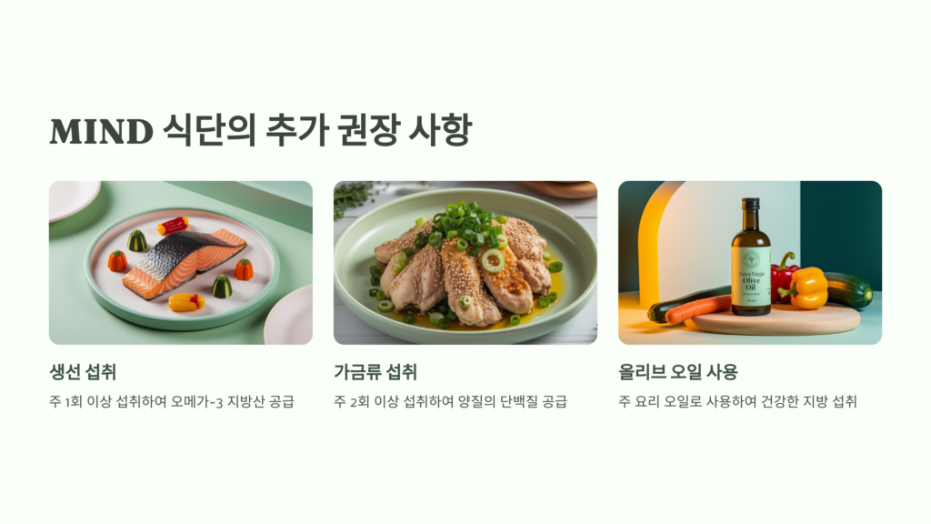 MIND 식단의 주요 권장 사항2