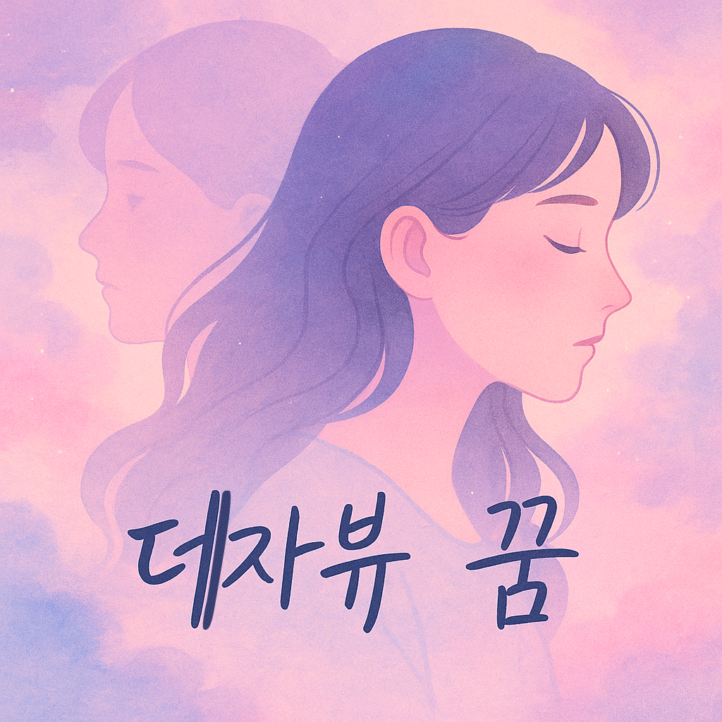몽환적 파스텔톤, 겹쳐 보이는 인물 실루엣과 ‘데자뷰 꿈’ 필기체 텍스트