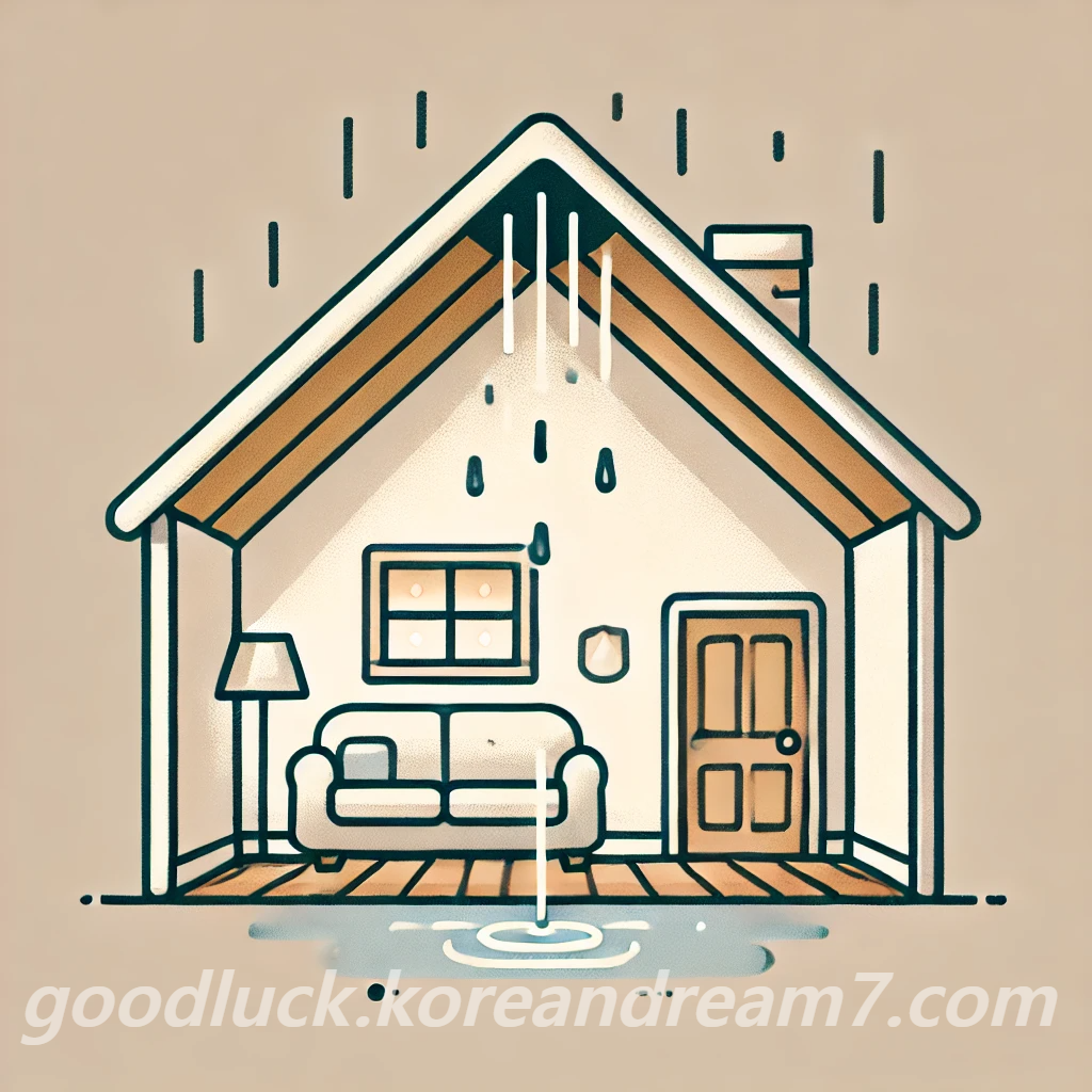 집에 비가 새는 꿈