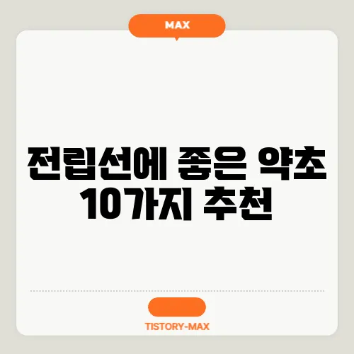 전립선에 좋은 약초 10가지 추천