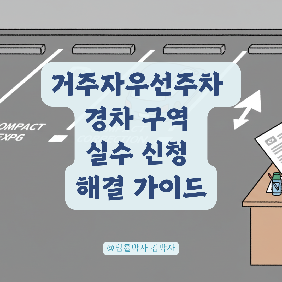 거주자우선주차 경차 구역 실수 신청, 피해 없이 해결하는 방법 요약.