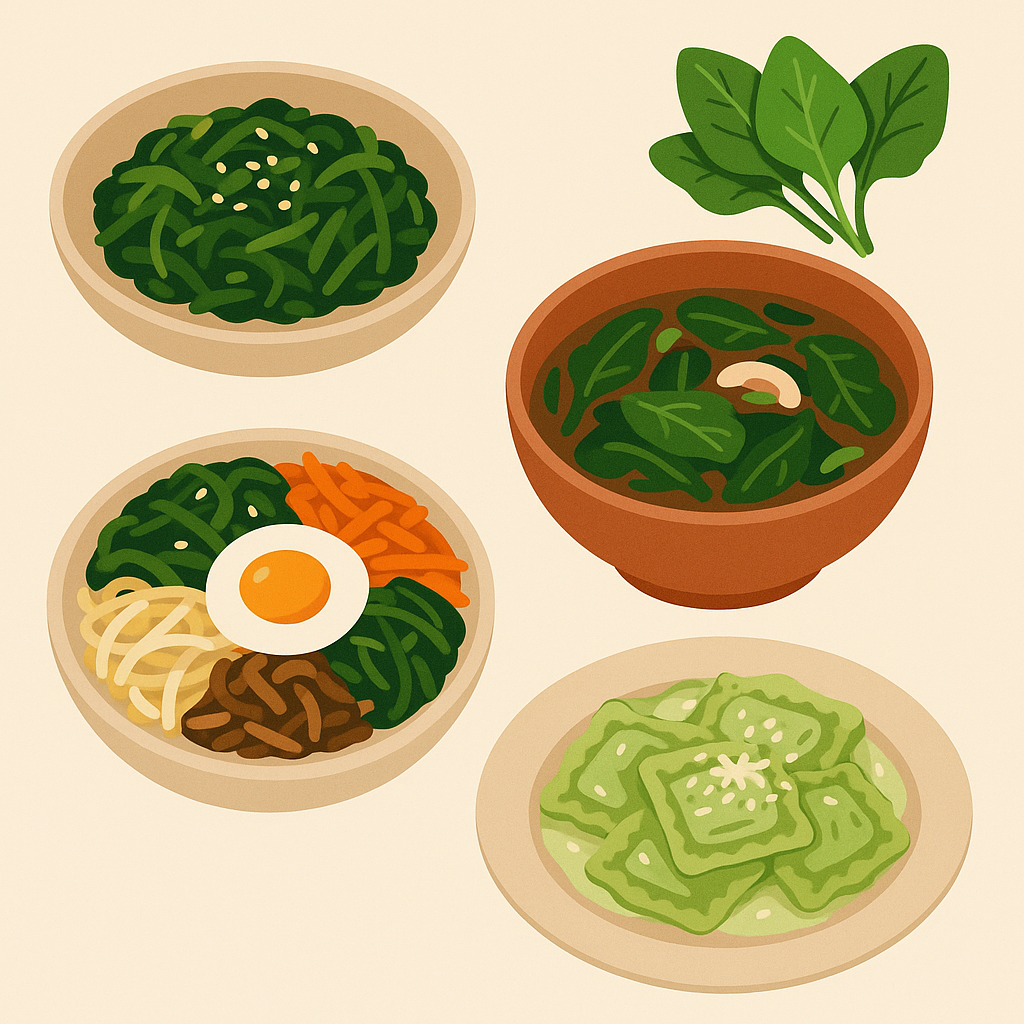 영양 가득 초록빛 보물, 시금치 요리