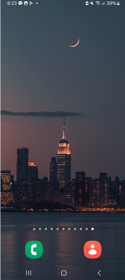 방법 1: 휴대폰 화면에서 상단바 내리기