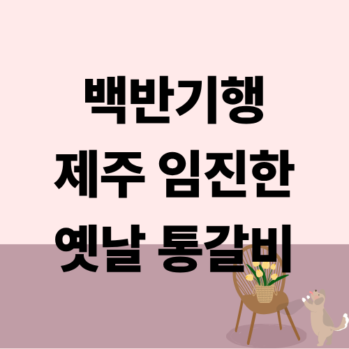 백반기행 제주 옛날통갈비 모둠꼬치 임진한