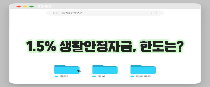 근로자 생활안정자금 연 1.5% 기업은행 대출 한도