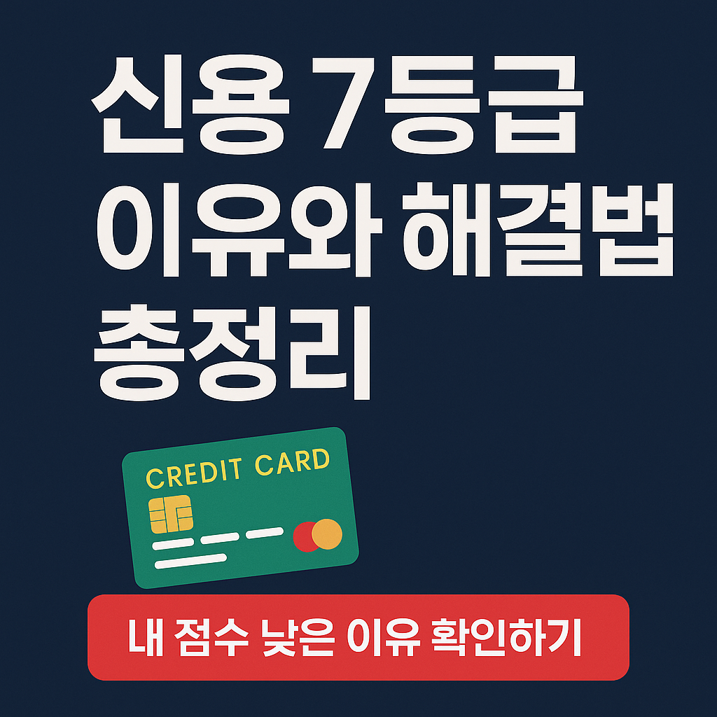 신용 7등급 이유 총정리 ❘ 대출거절 사유와 해결전략 (2026 최신판)