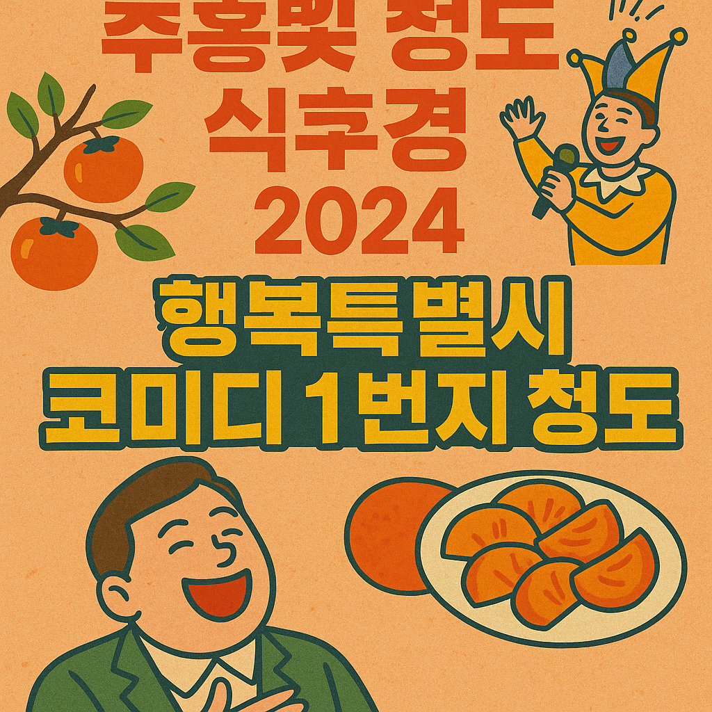 “주홍빛 청도 식후(9) 경, 행복특별시 코미디 1번지 청도”이미지