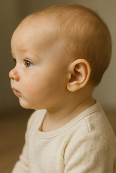 아기 좌측 얼굴 사진
