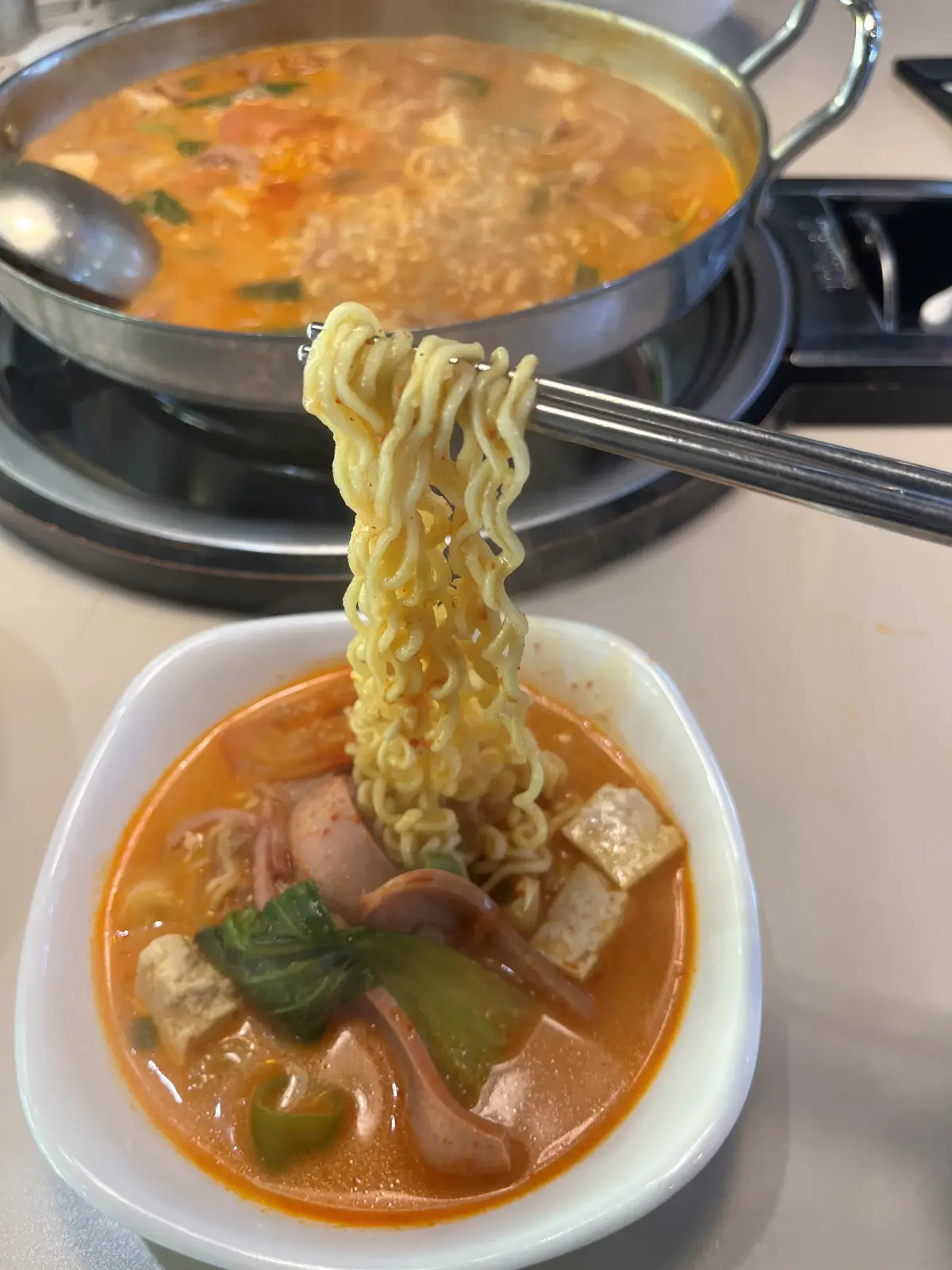 덕평휴게소-153포인츠 부대찌개-앞접시