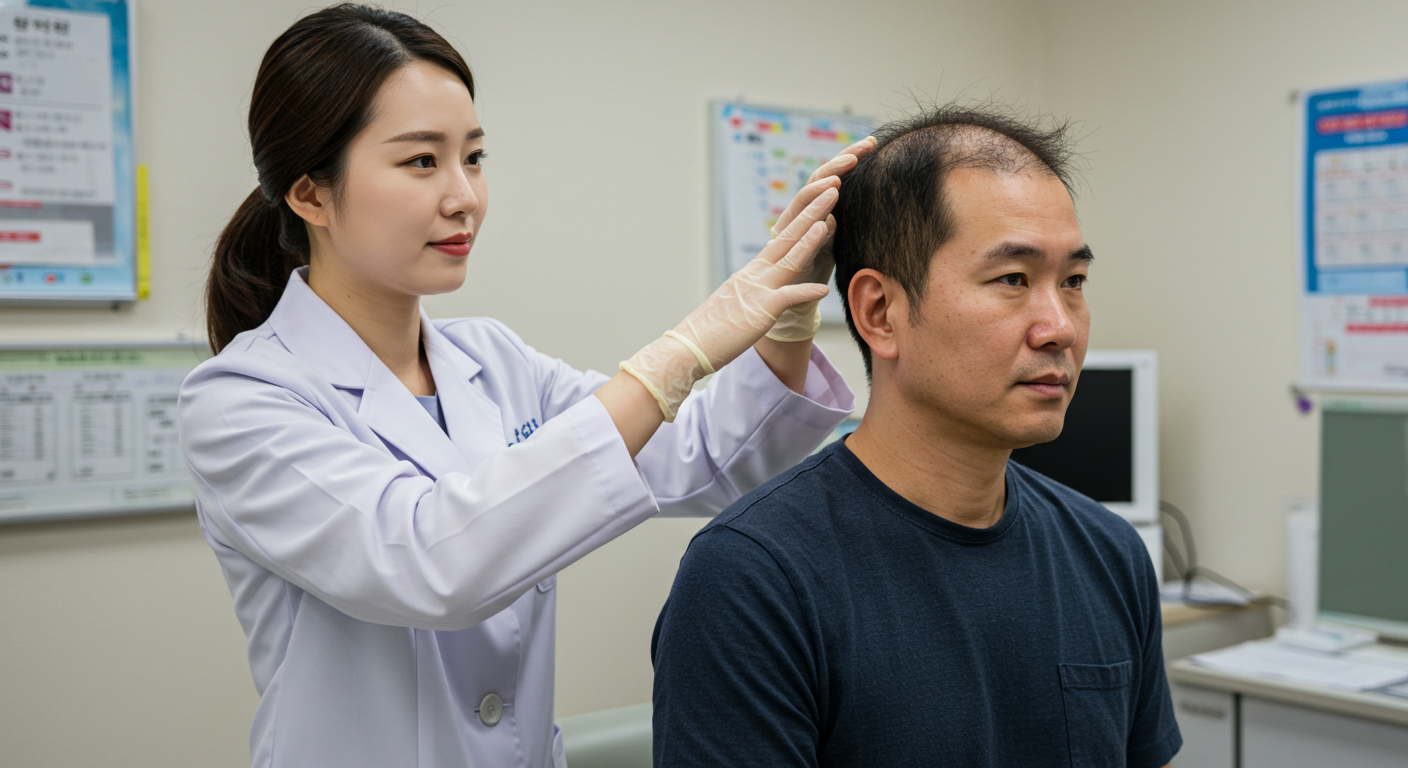 정수리 탈모 헤어스타일