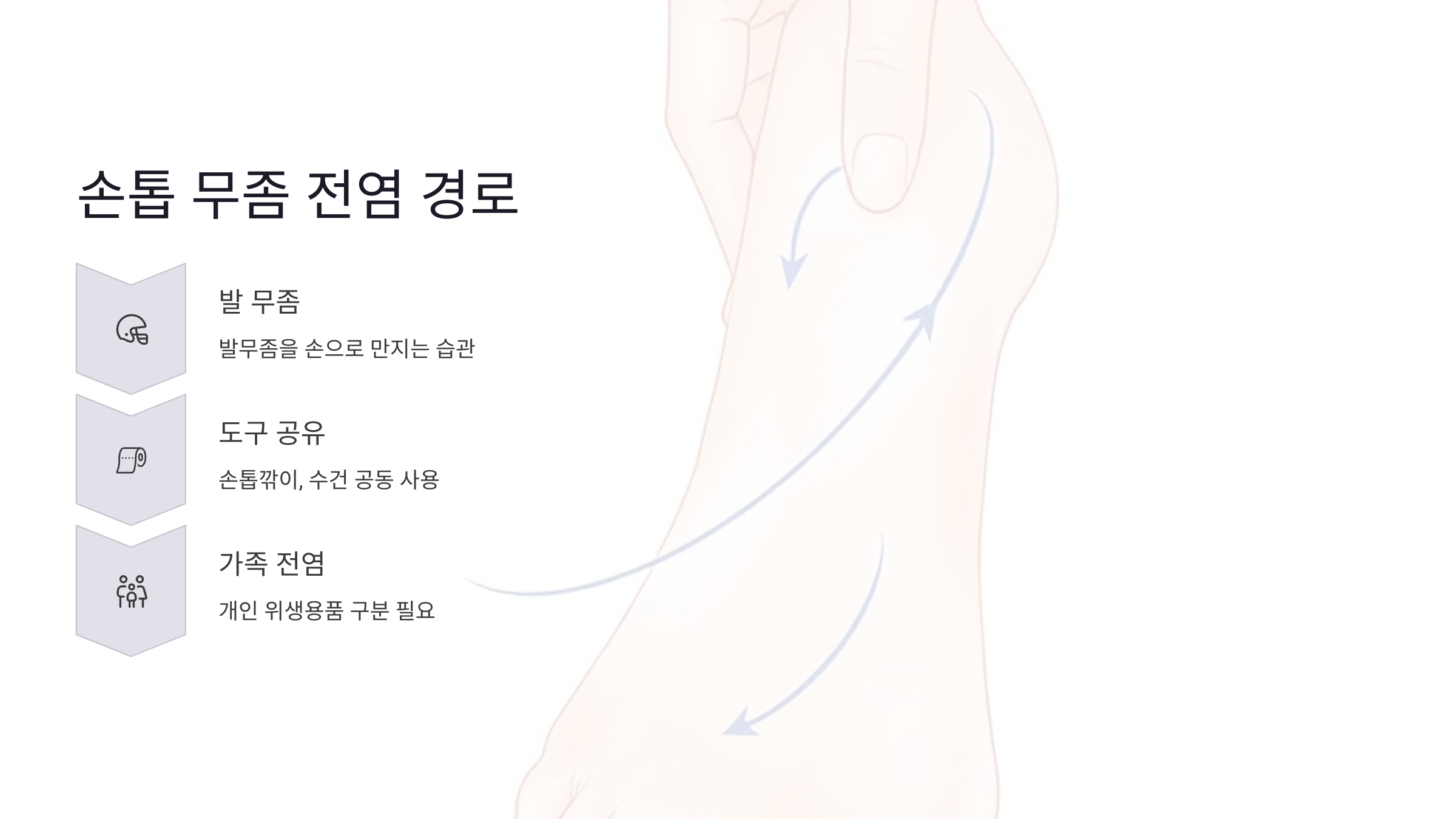 발무좀에서 손톱까지? 손무좀으로 전염되는 주요 경로