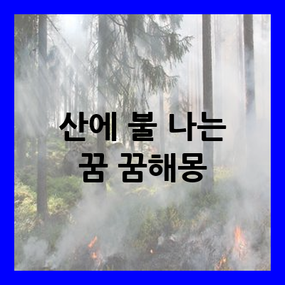 산에 불 나는 꿈