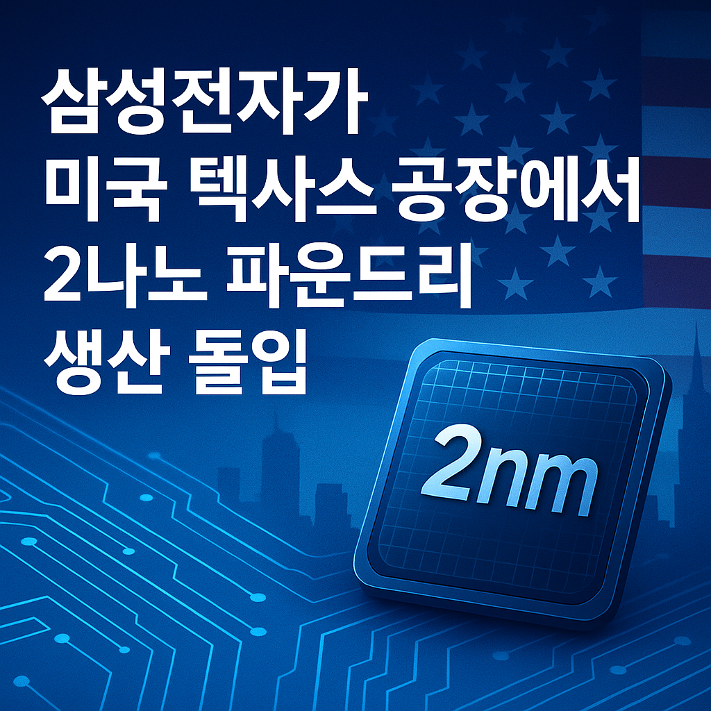 삼성전자, 美 텍사스 공장서 2나노 파운드리 생산 돌입