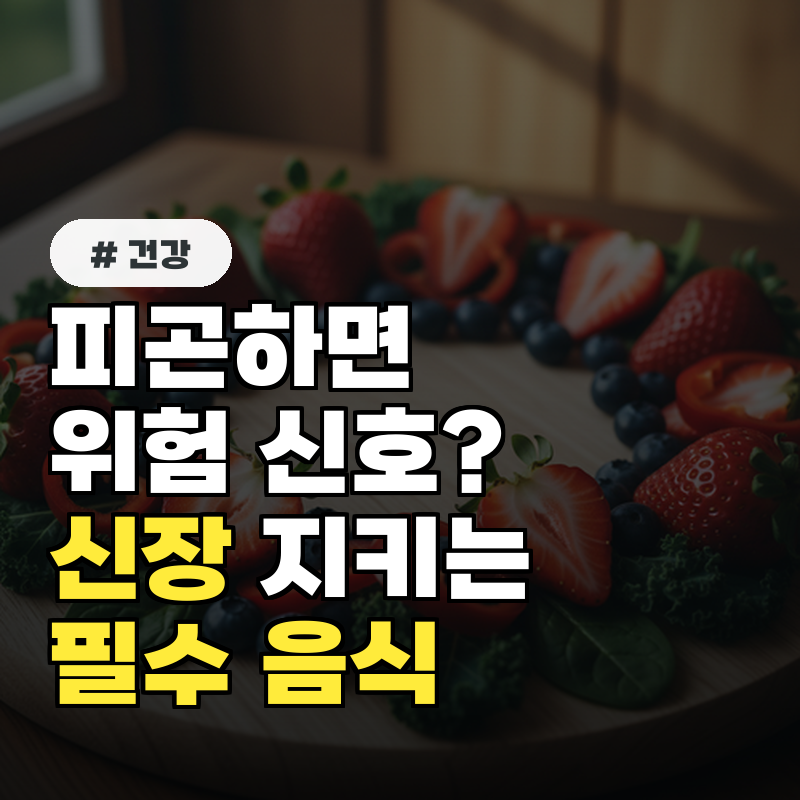 피곤하면 위험 신호 신장 기능 지키는 필수 음식 리스트