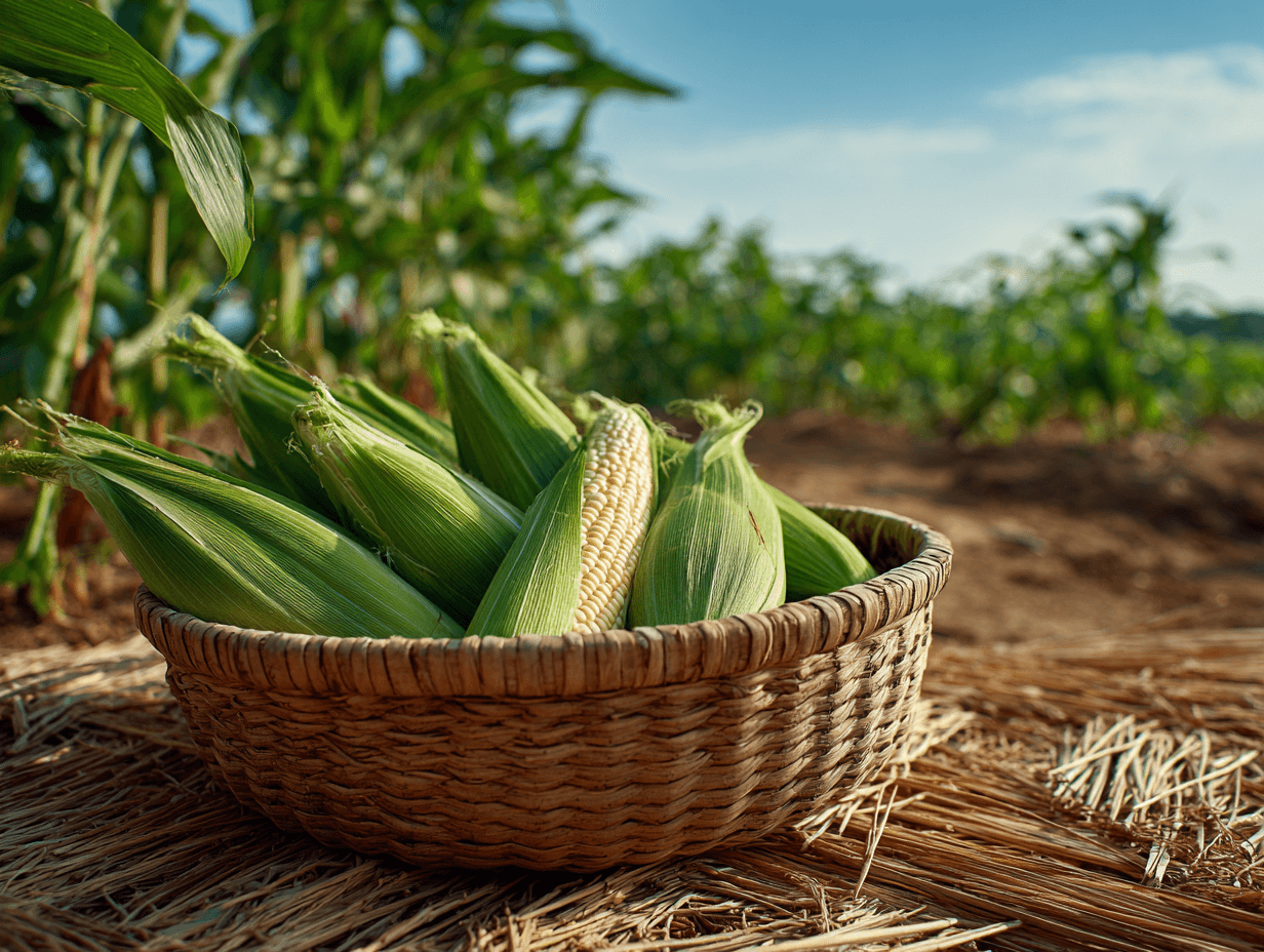 바구니에-담겨있는-옥수수
