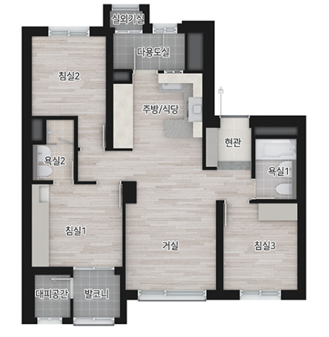 더샵-강동센트럴시티-59A-평면도
