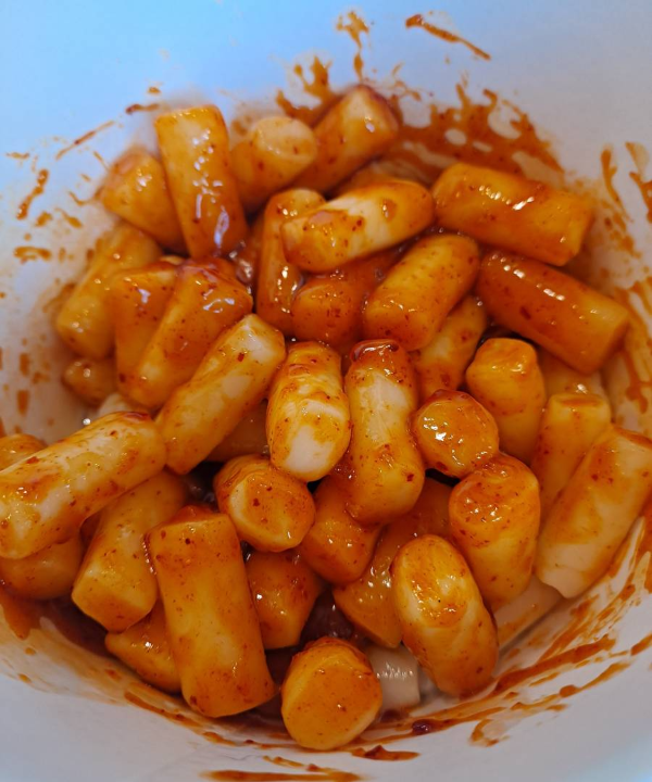 기름떡복이 잘 섞다