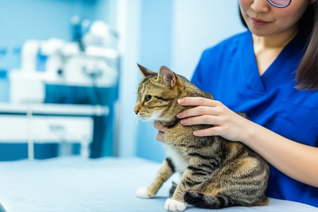 병원에서 냥냥펀치? 고양이 안정시키는