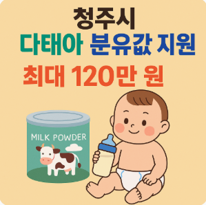 청주시 다태아 분유값 지원