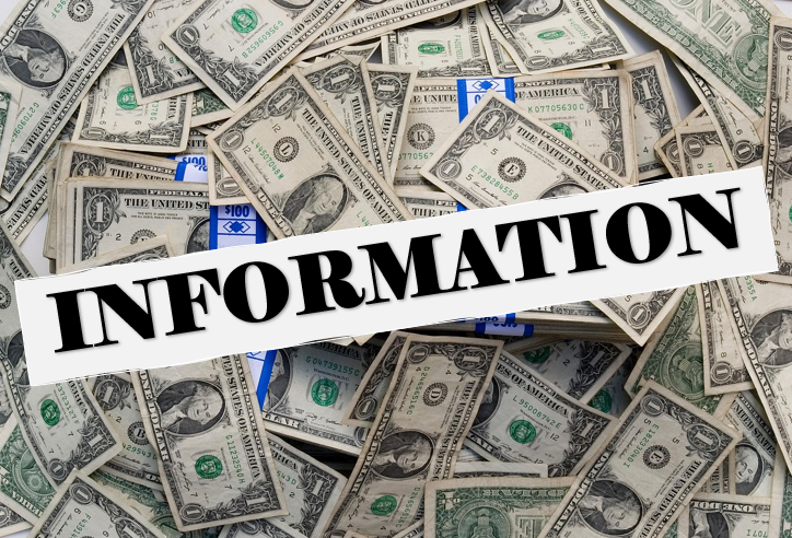 돈 위에 정보라는 글자