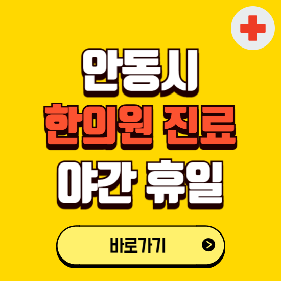 안동시 야간 휴일 한의원 한방병원 찾기 ❘ 24시 일요일 주말 연휴 응급진료 추천 잘하는 곳