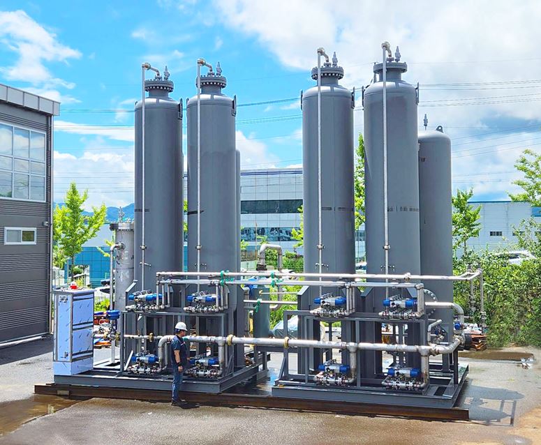 hydrogen plant, electrolyzer, gas dryer, nitrogen psa
