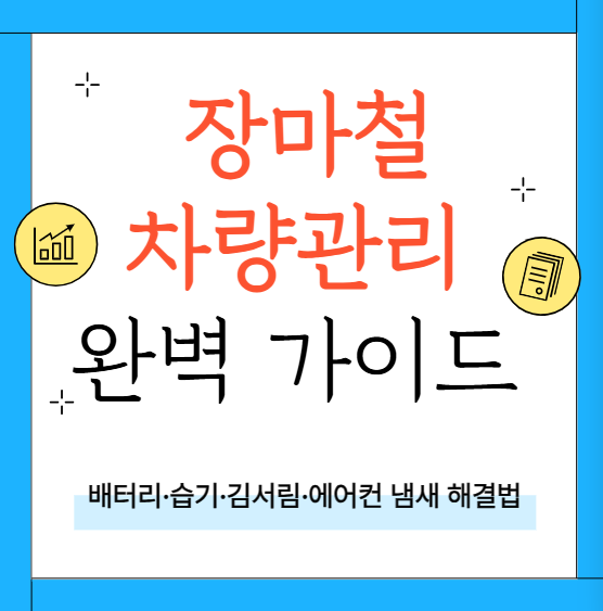 장마철 차량관리 이렇게 하세요! 습기 제거·김서림·냄새까지 1분 정리
