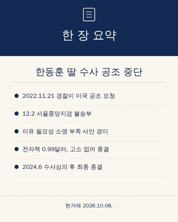 한동훈 딸 입시비리 의혹 총정리｜봉사시간 2만 시간&middot;MIT&middot;논문 대필&middot;학교&middot;이모 논란&middot;수사 결과