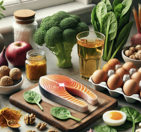 관절 건강과 관련된 음식 사진