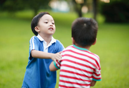 preschooler pushing