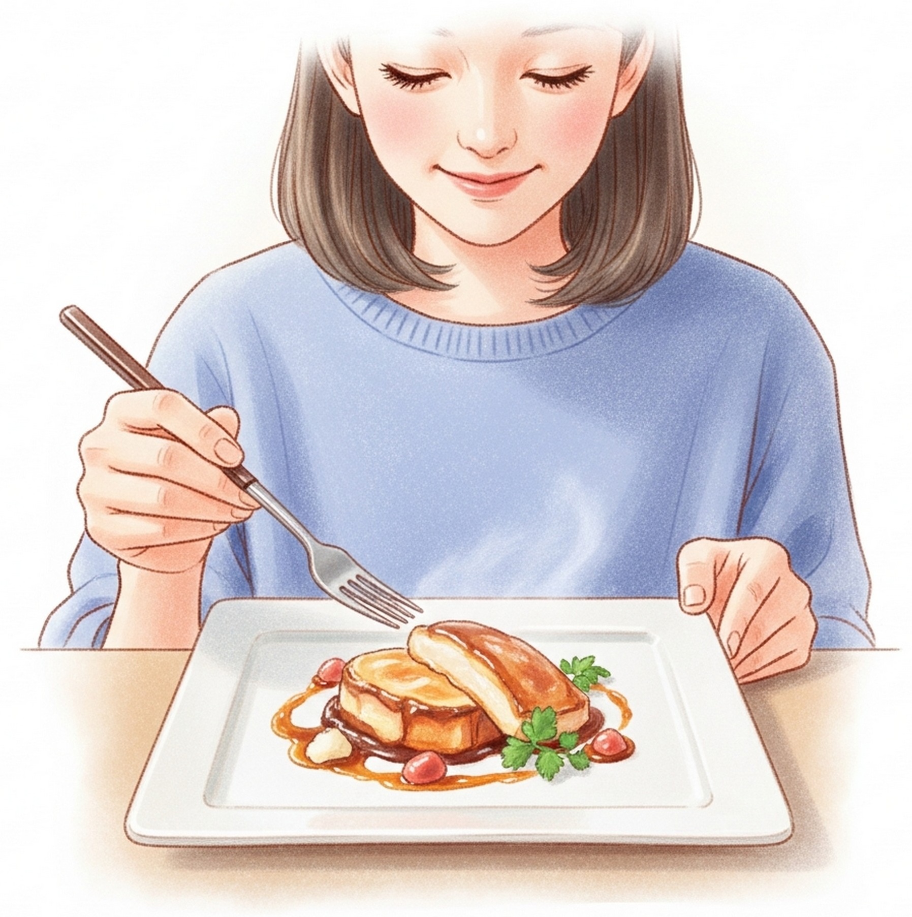 음식 완성 장면