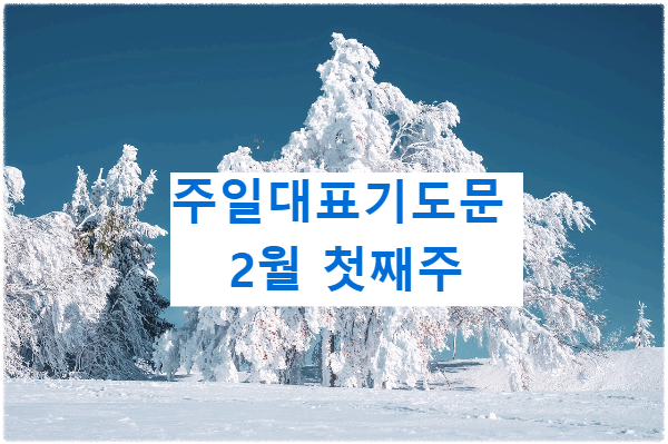 주일대표기도문 2월 첫째주