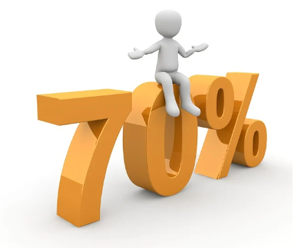 쿠팡플레이 쿠팡와우 무료체험 혜택 중 하나인 골드박스 파격 특가를 의미하는 세일율과 즐거워하는 사람