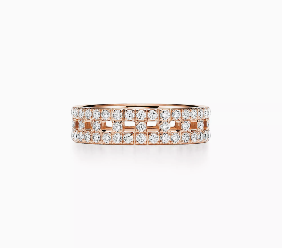 김남주 반지 Tiffany True 와이드링 로즈골드