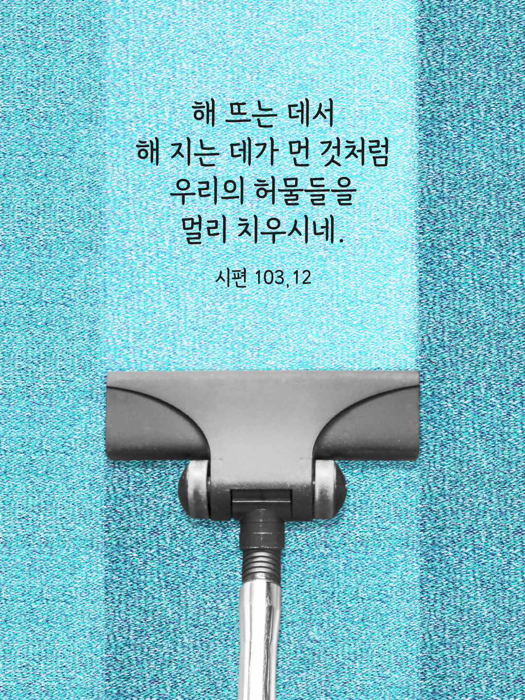 해 뜨는 데서 해 지는 데가 먼 것처럼, 우리의 허물들을 멀리 치우시네. (시편 103,12)